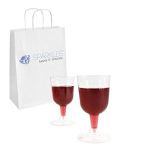 12 Clear 4.5″ Plastic Wine Glass 5.5oz Wedding Glasses Event Party Toast Cup