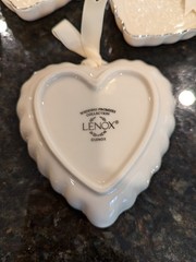NEW LENOX «Wedding Promises» Platinum Heart Dish Party Favors Set of 4