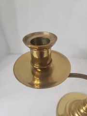 Vintage Taper Candle Holder Polish Brass Trio Wedding Home Decor (9″high×10″Long