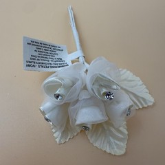 Amscan Satin Sheer Five Flowers With Rhinestones Mini Picks White
