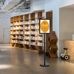 Upgraded Adjustable Sign Stand for Display, Pedestal Floor Signage Stand Hold…