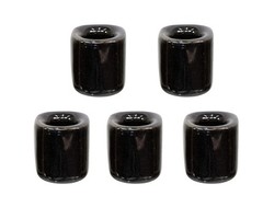 Clarity & Muse 5 Pcs Ceramic Chime Candle Holder Set – Black