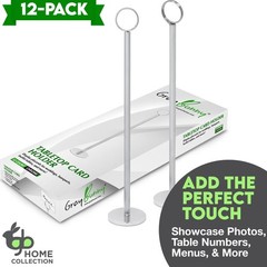 Gray Bunny Table Number Holders, 12 Pack (12in Tall) 12 inch – Thick, Chrome