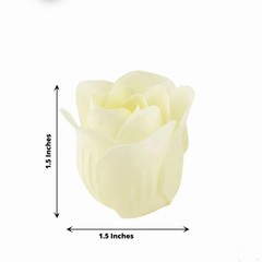 Balsa Circle 24 Ivory Scented Rose Soap Favors Gift Boxes Ribbons 1.5″,