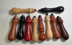 Medium Ball-top style Wood Wax Seal Stamp Handles Lot of 10 *read*