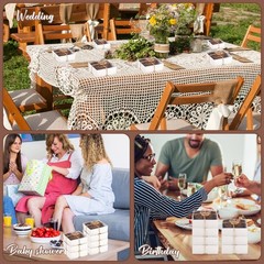 Reallnaive 8 Sets Wedding Favors Wood Heart Candle Bowls Bridal Shower DIY Heart