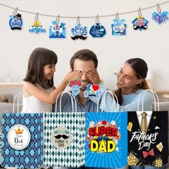 16 Pcs Father’s Day Bags Father’s Day Gift Bags Father’s Day Party Favors