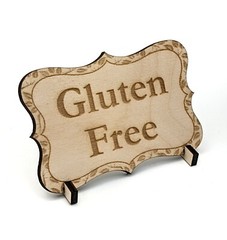 Reusable Customizable Table Sign, Gluten Free Food Label, Food Allergies Label