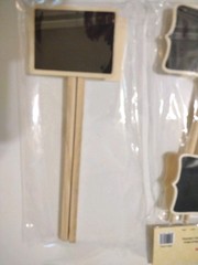 Mini Chalkboard Stake Signs. Sign Is 2.5 x 2″. Lot of 18
