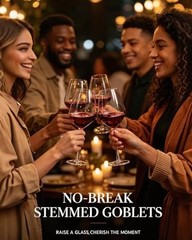 Unbreakable Tritan-Plastic Burgundy Wine Glasses Set of 4-Clear 4 Count 15 oz