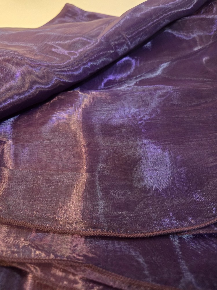15-108″ ROUND TABLECLOTH Wedding Purple Organza Fabric Sheer Party Event Overlay