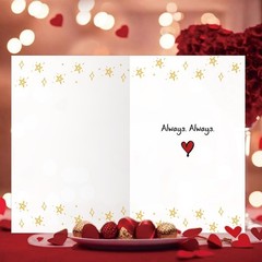 Cute Valentines Day Card – Romantic Valentine Gift for Him or Her –