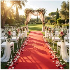 Disposable Aisle Runner, Red, 3×100 Feet | Thicken