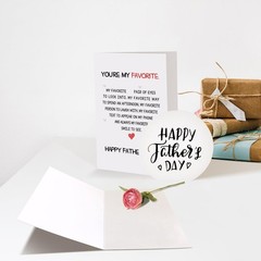 Chenive Romantic Father’s Day Card for Husband Boyfriend, Funny Fathers Day C…