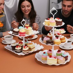 10 Pcs Dessert Table Display Set,3Pcs 3 Tier Cupcake Stand,3Pcs Plastic Wedding
