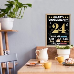 Joycard 24th Anniversary Card for Women Men, Wedding Card for Wife Husband, S…