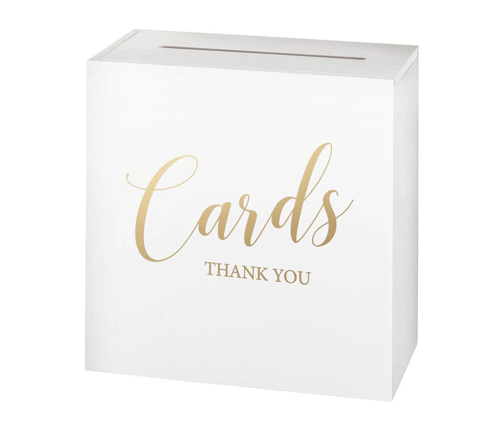 White Wooden Wedding Card Box