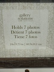 Gallery Solutions 7-Opening Collage Picture Frame 24×19.75 Dark Wood New