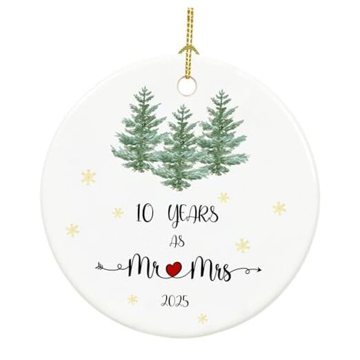 10th Tin Anniversary 2025, 10 Year Mr and Mrs Gifts for Couple, 10th 10 Years