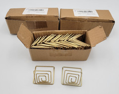 Mini Geometric Place Card Holders Set of 75 Weddings Parties Gold Tone Modern