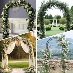 Garden Arch Trellis for Climbing Plants Outdoor – 4.6 * Without base, Black