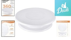 360° Smooth Rotating Cake Stand – 11” Non-Slip Turntable for Perfect Frosting
