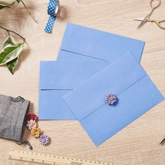 Juvale A7 Light Blue Envelopes – Moisture-Seal Flaps 7.25 inches,