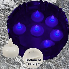 NEW 12 Purple Led Floating Candle Floral Tea Light for Wedding Centerpiece Decor