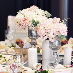 Small round Mirror Centerpieces for Tables Decorations, 6″ 9PCS Acrylic Circle M