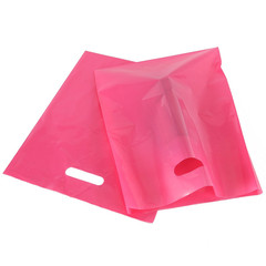 100 Bolsas De Plastico Para Articulos De 12X15 En Rosa Brillante Y Morado Con…