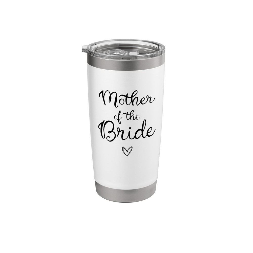 Mother of the Bride Wedding Stainless Steel Insulated Tumbler 20 Ounces White