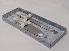 Vintage Treasure Masters Pearl Mosaic Wedding Cake Knife & Server Set