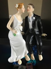 Weddingstar Whimsical Sitting Bride and Groom