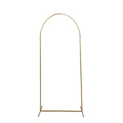 5 ft GOLD Round Top Metal Floral Display Frame Arch BACKDROP STAND Party Events