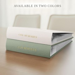 Beige Linen Wedding Photo Album for 4 x 6 Photos 8.8 Inch