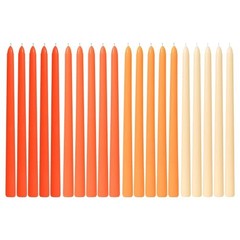 Taper Candles 12 Inch 20 Pack 9 Hour Burn Unscented 12 Inch-20 Count Orange