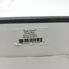 LENOX True Love Champagne Flute Pair 6oz, Set of 2, Silver plate