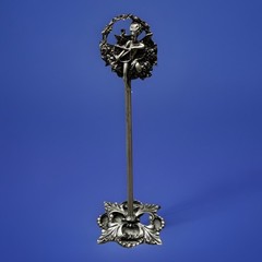 Baroque Ornate Cherub Pewter Table Decor 8.25” Vintage L3