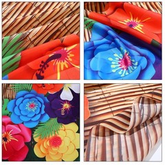 VitalCozy 7x5ft Fabric Hawaiian Beach Photography Backdrop Aloha Luau Party D…