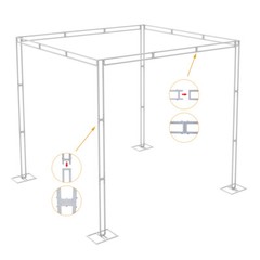 Adjustable Giant Double Drape Pipe Wedding Arch Backdrop Stand Iron Frame Booth