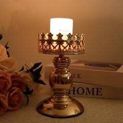 Candle Holders – Set of 2 Candlestick Holders, Luxury Wedding Gift & Gold