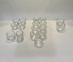 Lot of 17 Clear Votive Cups PARTY WEDDING Mixed