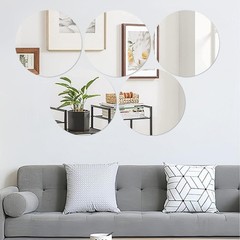 12 Pack 8″ Round Acrylic Mirror Centerpieces for Wedding & Party Decor, 2mm Thic