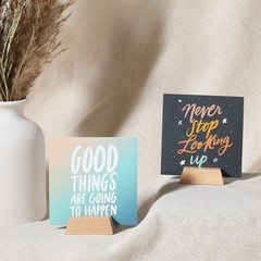 UNIQOOO Elegant Birch Wood Stand for Wedding Table Number Sign, Place Card Ho…