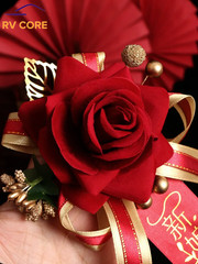 Wedding Artificial Flower Bride and Groom Corsage Leaves Decoration Supplies