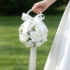 Bridal Hand Floral Arrangement Romantic Beaded Flower Floral Arrangement Won’t