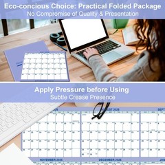 32″ x 48″ Academic Wall Calendar 2026-2027, July 2026 – June 2027 Folded Wet …