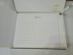 Hallmark White & Ivory Bells Wedding Guestbook Album with Pen in box New/Unused