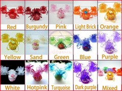 25/50/100pcs Circle Diameter:10″ Sequins Dotted Organza Pouches Jewelry Gift Bag