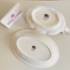Royal Albert Gravy Boat – Moonlight Rose Bone China, Made in England
